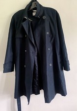 Eastex Navy Blue Long Sleeves Cotton Jacket Coat Overcoat Outerwear Size:10