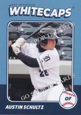 2022 West Michigan Whitecaps Austin Schultz RC Rookie Detroit Tigers