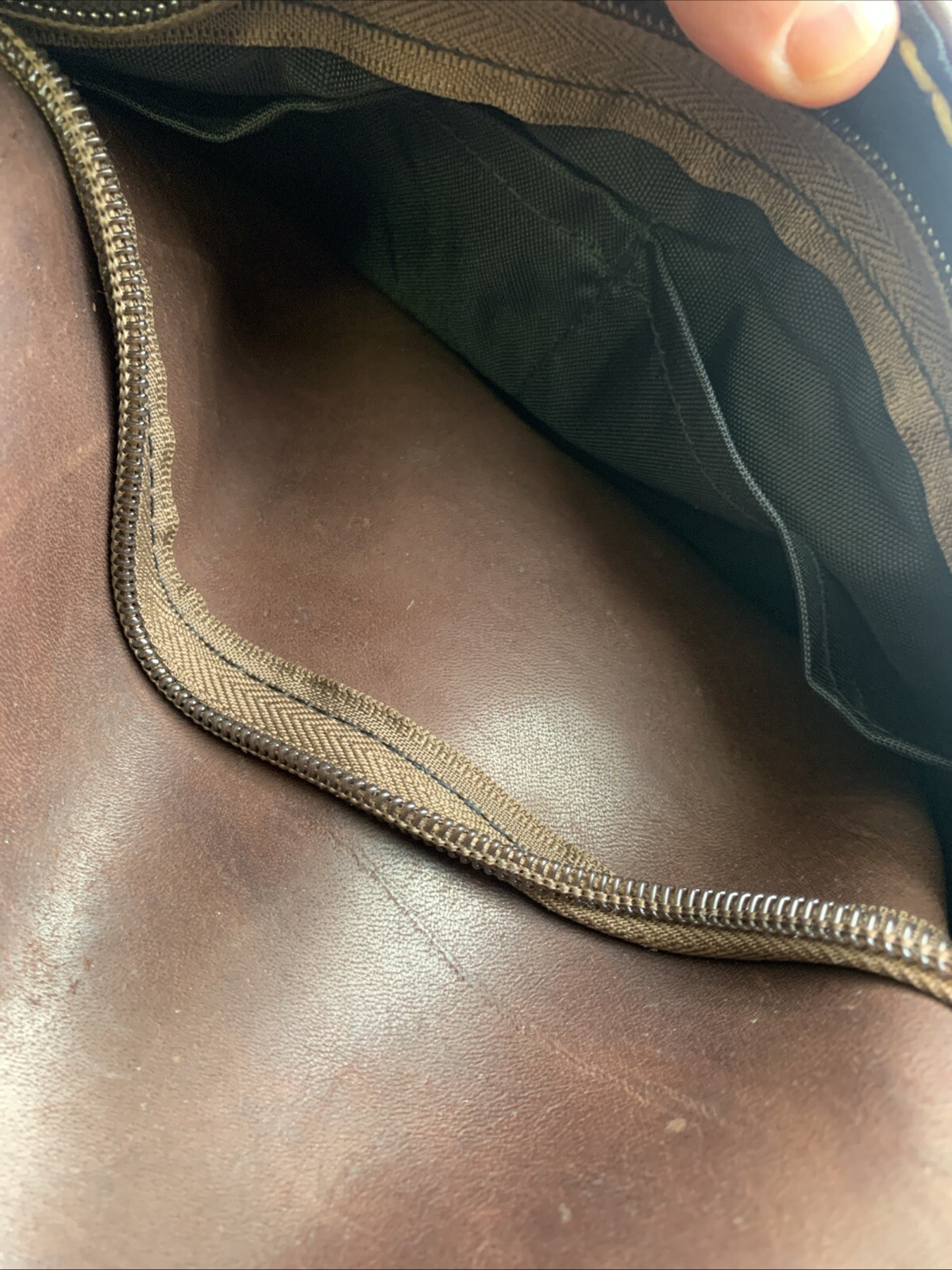 Unbranded Leather Backpack Drawstring Bucket Brow… - image 10