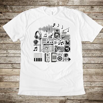 Audio Engineer Music Production T-Shirt, Abstract Music Design
