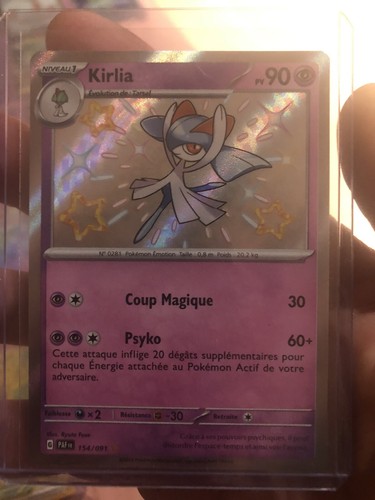 Carte Pokémon - KIRLIA SHINY 154/091 DESTINÉES DE PALDEA CARTE NEUVE FR 