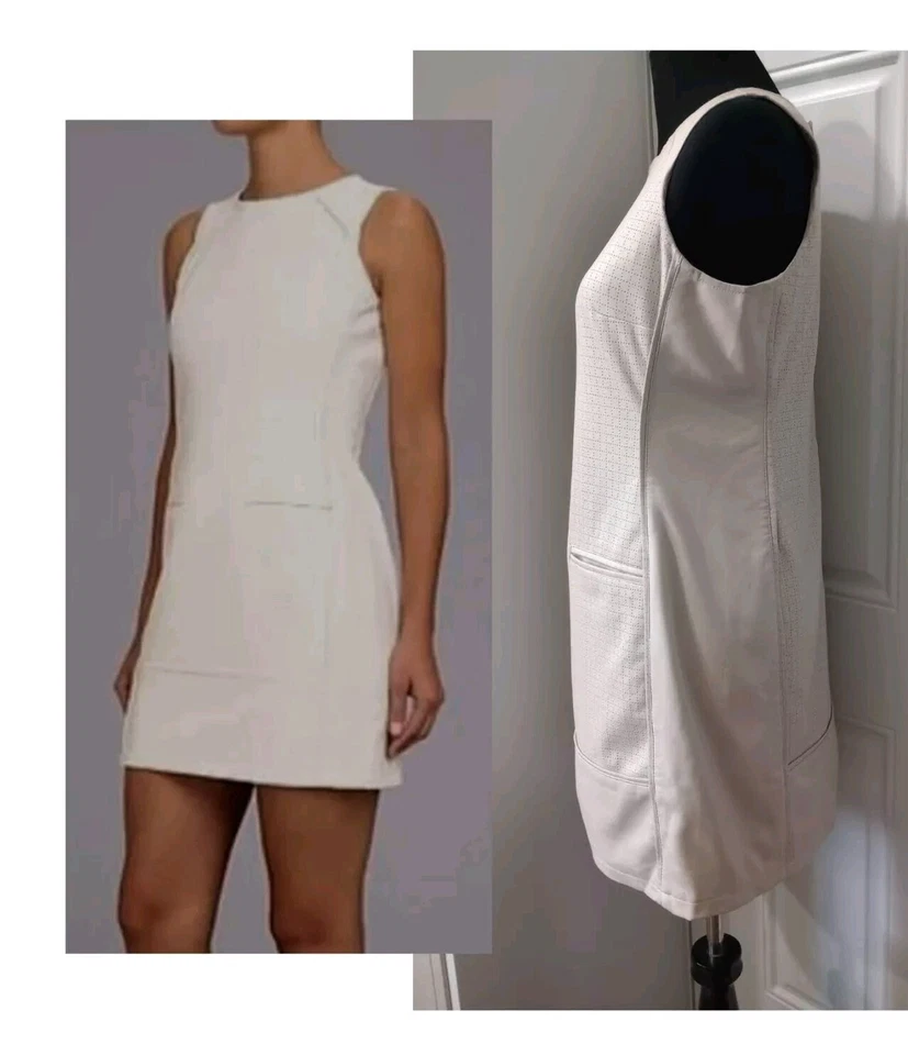 Vestido de Alta Costura Romeo & Julieta Talla M Nuevo con Etiquetas Cuero Sintético Crema Precio de venta sugerido por el fabricante $218  Foto 2 de 4