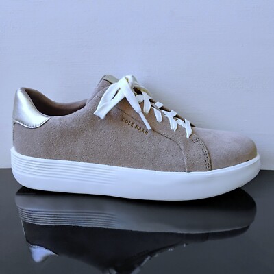 Cole Haan Women Grand Crosscourt Joy Platform Sneaker in Nice Irish Coffee Suede