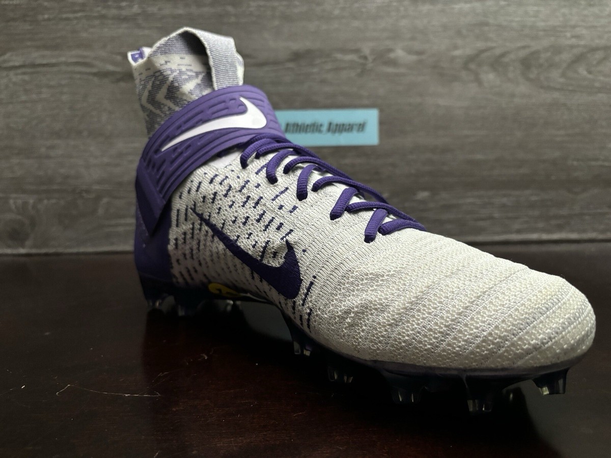 Nike Alpha Menace Elite 2 Football Cleats Size 12 White Purple BV2077-100 Nike Alpha Menace Elite 2 Purple White Football Cleats Mens  main image 3