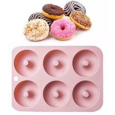 Silicone Donut Mold- Non-Stick 6-Cavity Baking Tray for Perfect Homemade Donuts