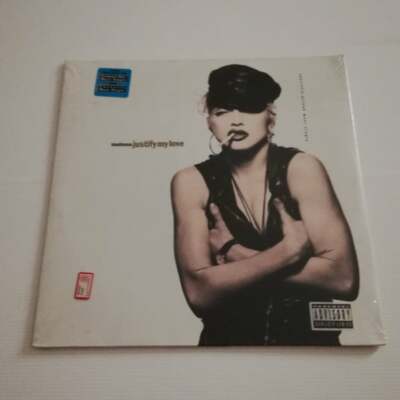 MADONNA JUSTIFY MY LOVE SINGLE VINYL NEU VERSIEGELT MADE IN U.S.A HYPE STICKER 