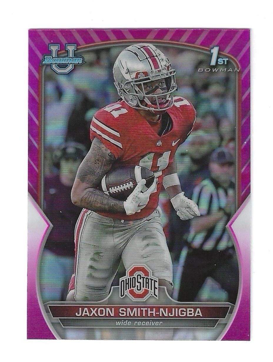 2022 Bowman Chrome University Jaxon Smith-Njigba Rookie Pink
