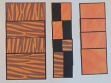  2491 ANIMAL PRINT TIGER ORANGE BLACK ZOO SCRAPBOOK PAGE MAT SET EPHEMERA TONYA