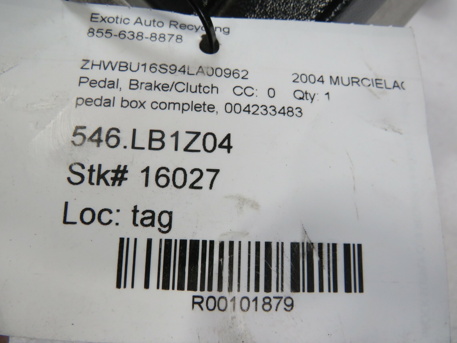 Lamborghini Murcielago, E-Gear, Brake Pedal Box, Used, P/N 004233483