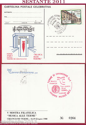 ITALIEN MAXIMUM MAXI POSTKARTE 1988 QUELLE WASSER SANTA TERME CHIANCIANO B14