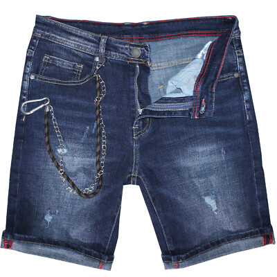 Herren Bermuda Jeans Denim Shorts Slim Stretch Short Hose 219