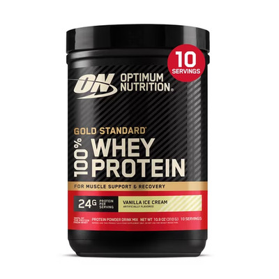 Optimum Nutrition, Gold Standard 100% Whey Protein Powder, Vanilla Ice Cream, 10