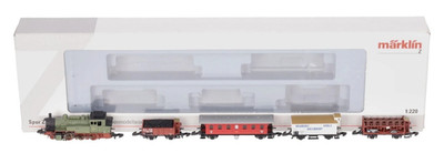 Z Marklin 81390 K.W.St.E. 2-6-0 T9 Steam Loco coreless LEDs & 4-Car Set (tested)