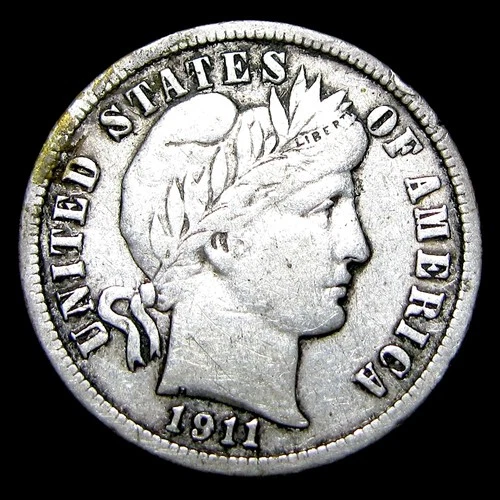 1911-D Barber Dime Silver ---- Nice Condition Coin ---- #329K