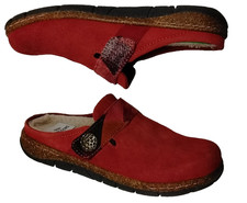 Women s 6.5 M Earth Origins Warm-Lined Paprika Suede Clogs Comfort