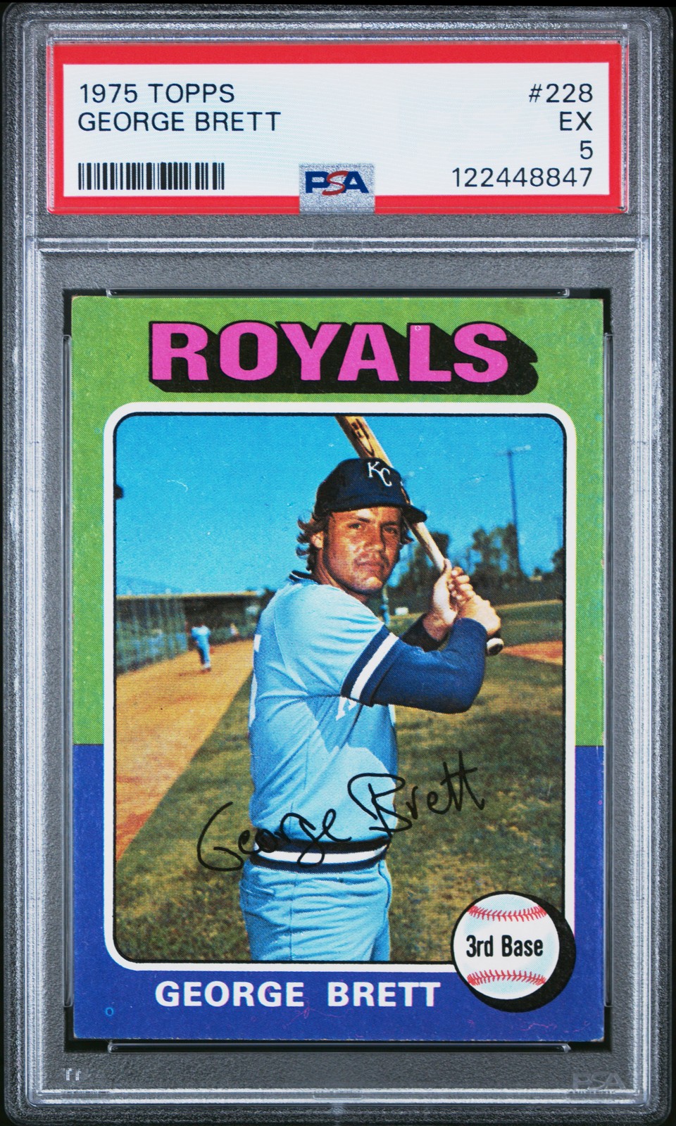 1975 Topps #228 George Brett PSA 5