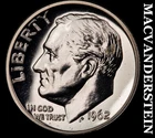 1962 Silver Roosevelt Dime - Choice Gem Proof  Lustrous  No Reserve  #K762