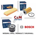 Service Kit Air Oil Fuel Filters fits RENAULT TRAFIC II (2001-2024)-BOSCH