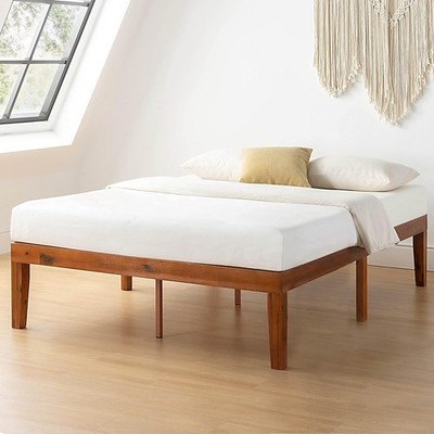 Naturalista Classic 16 Inch Solid Wood Platform Bed with Wooden Slats, Ch