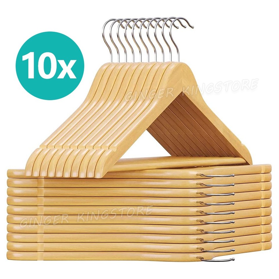 Wit kledinghanger hout 30 stuks