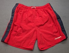 Vtg 90s Tommy Hilfiger Men's Side Snap Breakaway Board Shorts Swim Trunks