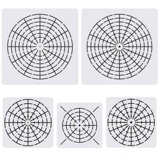 5 Pcs Plastic Mandala Stencils for Painting, Mandala Dotting Tool 8/12/ 16 Se...