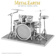 Fascinations Metal Earth Drum Set Laser Cut 3D Model