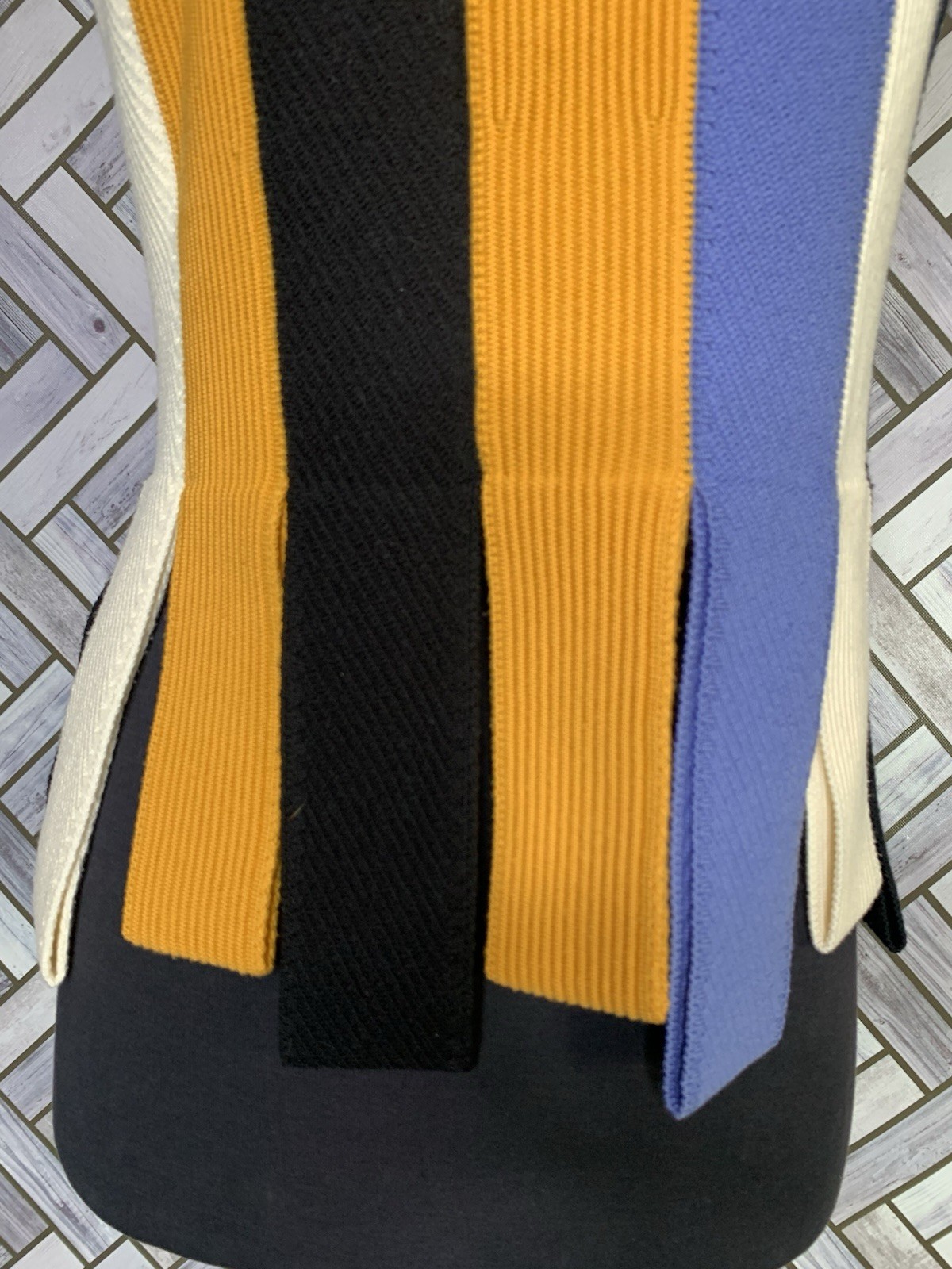 Salvatore Ferragamo Colorblock Patchwork Wool Swe… - image 11