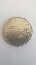 Moneta SHELL Światowej sławy samochód sportowy BUGATTI ATLANTIC, 1937 ok. 29 mm ok. 10 g