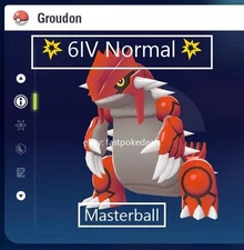 Pokemon Legends ZA 💥 6IV Normal Legendary Groudon💥Fast 🚀Masterball Held