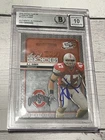 AJ Hawk Signed Card Press Pass SE Class Of 2008 Slabbed Beckett IP Buckeyes Auto