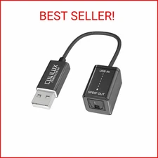 Cubilux USB A to TOSLINK Optical Audio Adapter, Unidirectional USB Type A to SPD