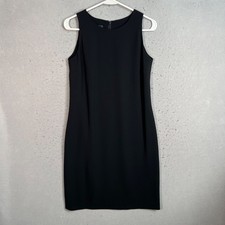 Lauren Ralph Lauren Black Sleeveless Sheath Dress Size 8 Polyester Blend