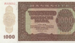 1948 GERMANIA REPUBBLICA DEMOCRATICA 1000 MARCO TEDESCO "A" X RARO ((GEMMA UNC))