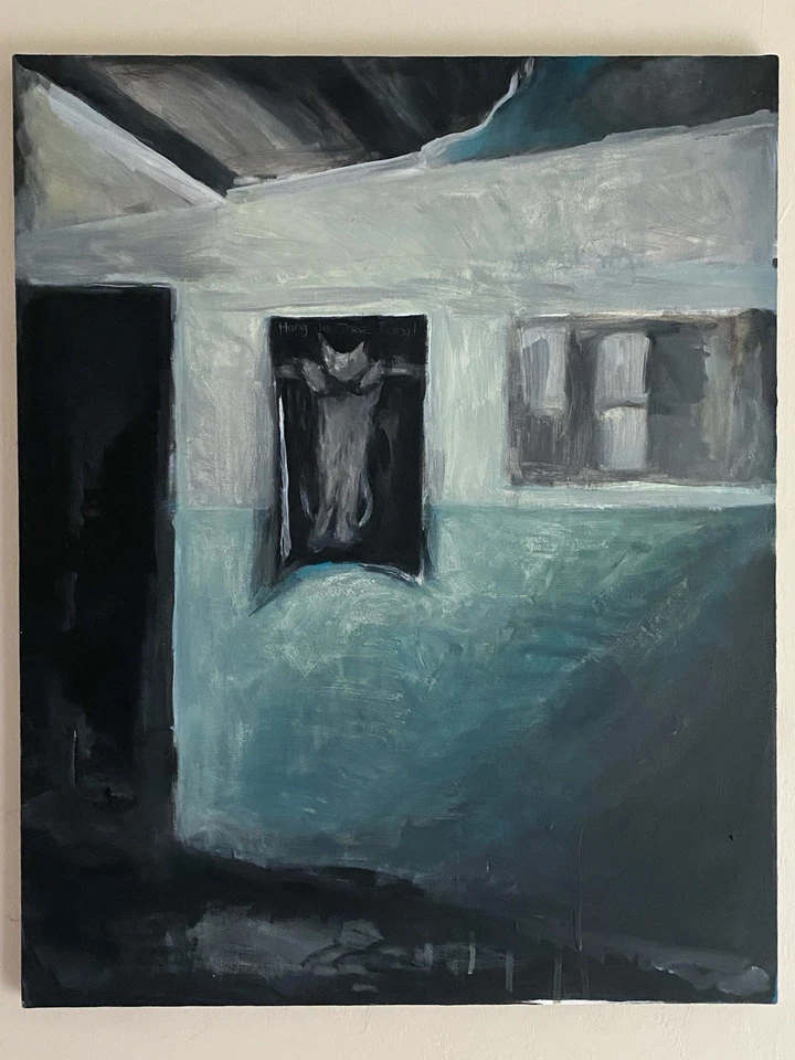 Hang In There Baby! Акриловая живопись оригинальное искусство холст 30x40 - Изображение 3 из 3