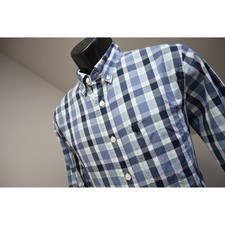 Abercrombie  Fitch Button Down Dress Shirt Mens Medium Plaid Muscle Fit