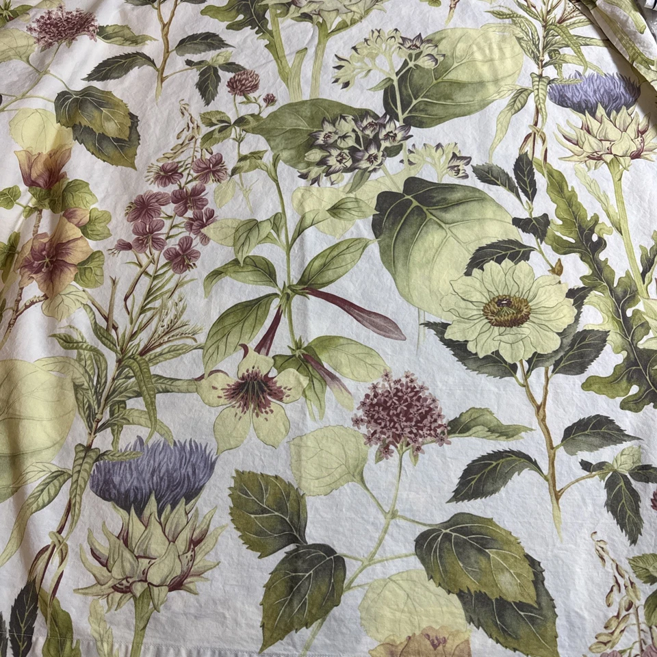 Cortina de ducha Pottery Barn cardo floral algodón botánico Foto 2 de 4