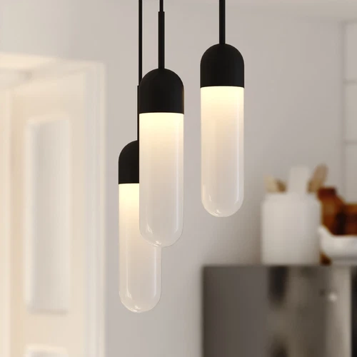 Thalia 10-in. 3 W Light Pendant Matte Black - Picture 5 of 6