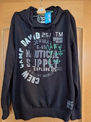 Camp David Hoodie Kapuzenpullover Sweat Herren schwarz Gr M Neu mit Etikett 