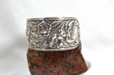 Vintage S Kirk & Son Sterling Repousse Cuff Bracelet...NOT PERFECT, 1.6 ounces