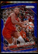Aliyah Boston #75 2025 Panini Prizm WNBA Blue Velocity Prizms