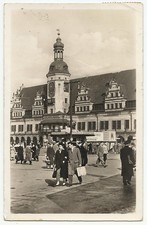 Leipzig Germany, Old PC, Old Town House, Exhibition Cancel-Airport Seal, 1958