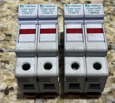 (2)- LITTLEFUSE Power Safe LPSM-ID Midget Fuse Holder 2-POLE,  600V 30A