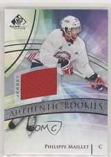 2020-21 SP Game Used Authentic Rookies Silver Jersey Philippe Maillet #187 4s3