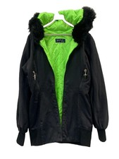 Thierry Mugler ACTV Hooded Jacket Black Neon ...