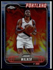 2024-25 Topps Chrome #67 Jabari Walker Blue Basketball Refractor