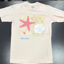 Vintage 90s Hilton Head Graphic T Shirt Women’s Size M Made In USA