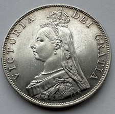 1887 Double Florin - Victoria British Silver Coin*698