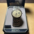 Vintage Seiko Men's 253152, 5Y23-8049 Round Quartz Watch W/case& Receipt