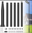 CEDIO 20ft Tall Solar Street Light Pole Installation Post Base Accessory